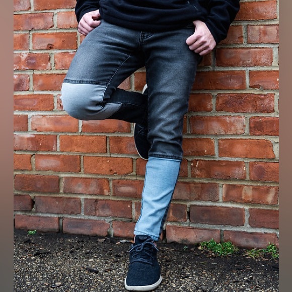 Stylish men’s skinny fit jean. Black color block 61 different sizes! - Picture 1 of 5